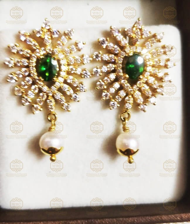 Earrings - Karaikudi WBC Ornaments & Utensils : Diamond | Gold | Silver